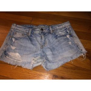 american eagle distressed shorts sz 0